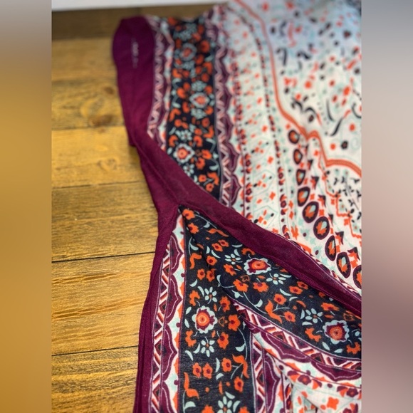 BREEZY LANE One size Kimono in paisley print in purple, blue and orange shades - Picture 9 of 9